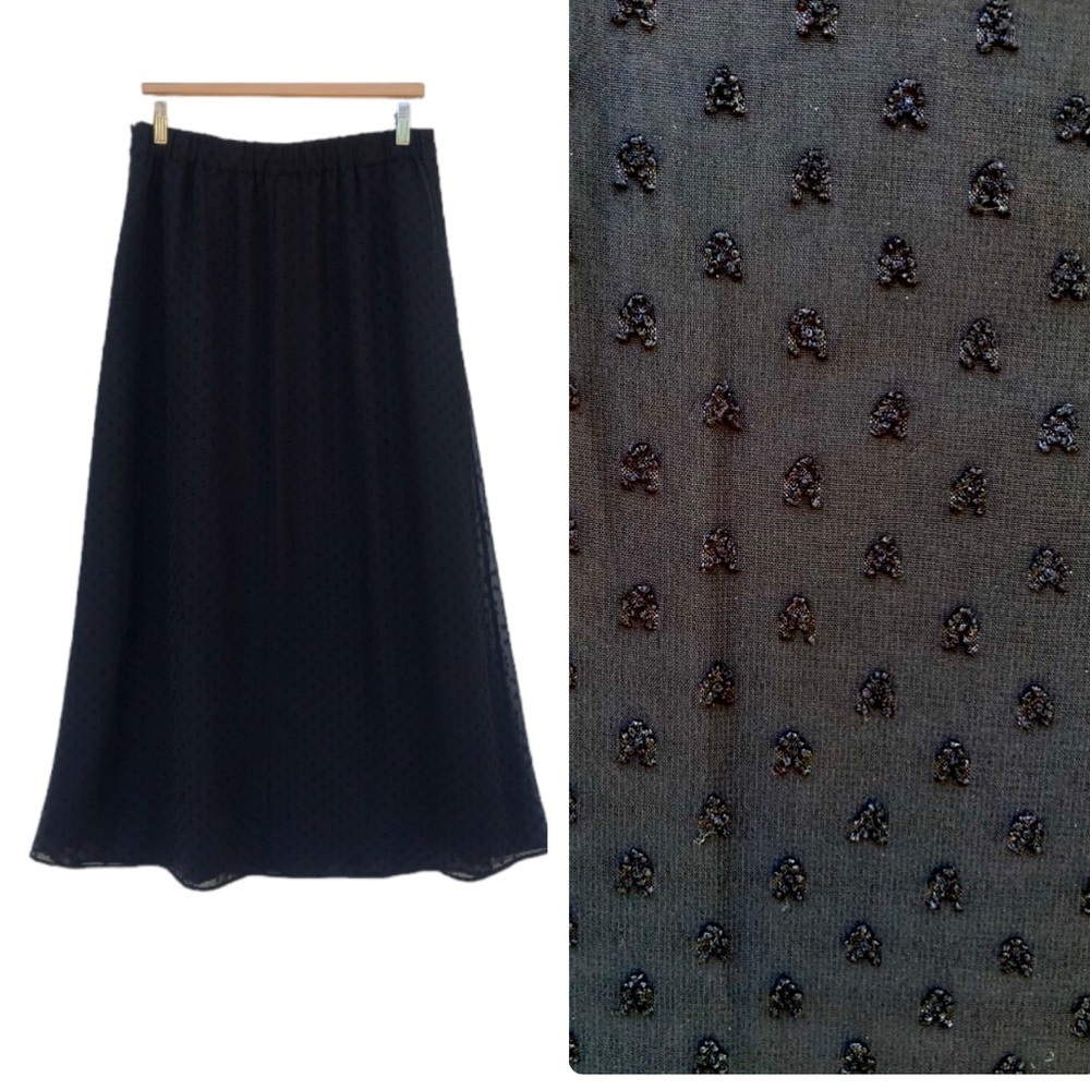 Dark Mori midi black skirt M 10 12